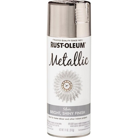 Rust-Oleum Specialty 11 Oz. Metallic Satin Spray Paint, Silver 340648
